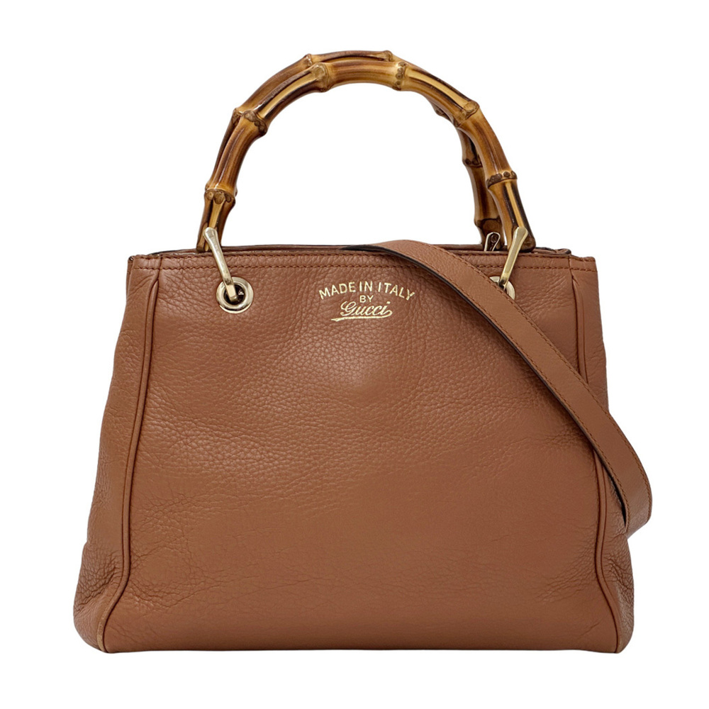 Gucci GUCCI Women's Handbag, Brand Handbag/Shoulder Bag, 2-way, Bamboo Leathe...